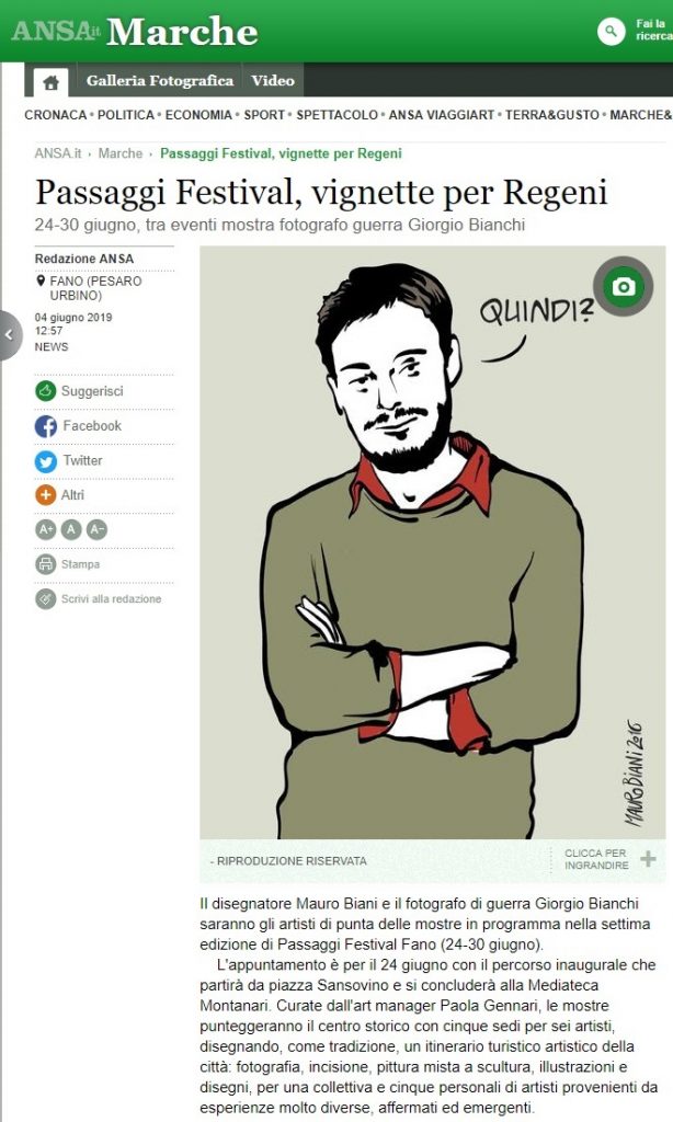 Passaggi Festival, vignette per Regeni