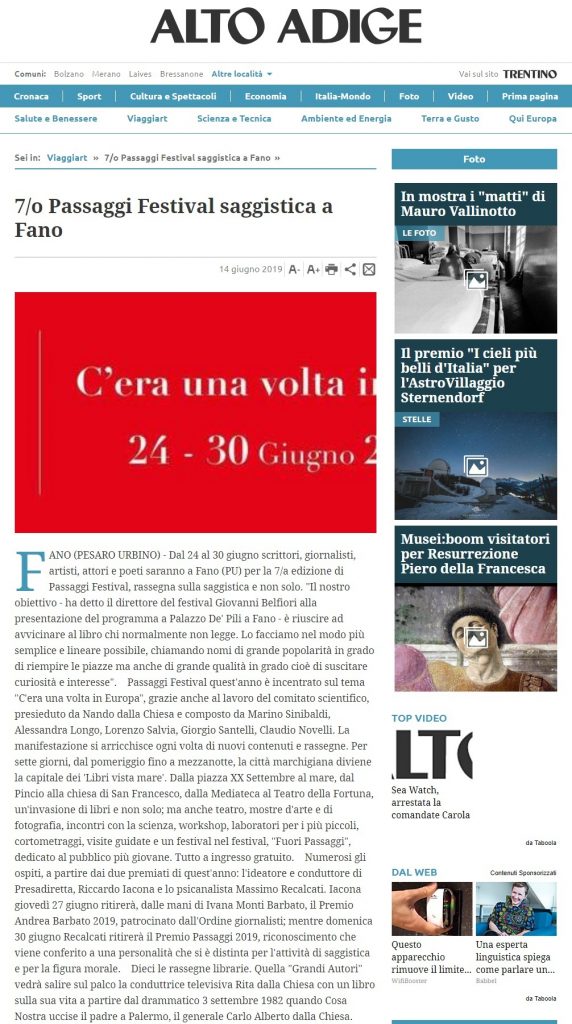 7/o Passaggi Festival saggistica a Fano