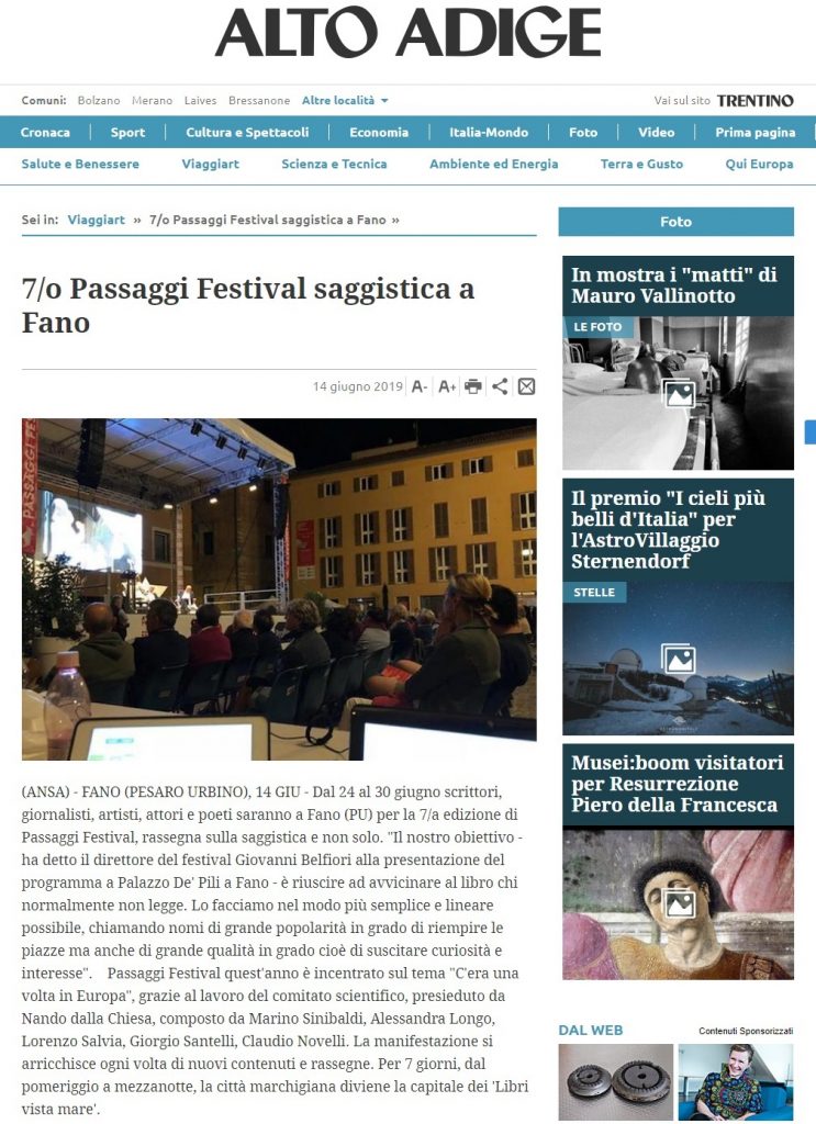 7/o Passaggi Festival saggistica a Fano