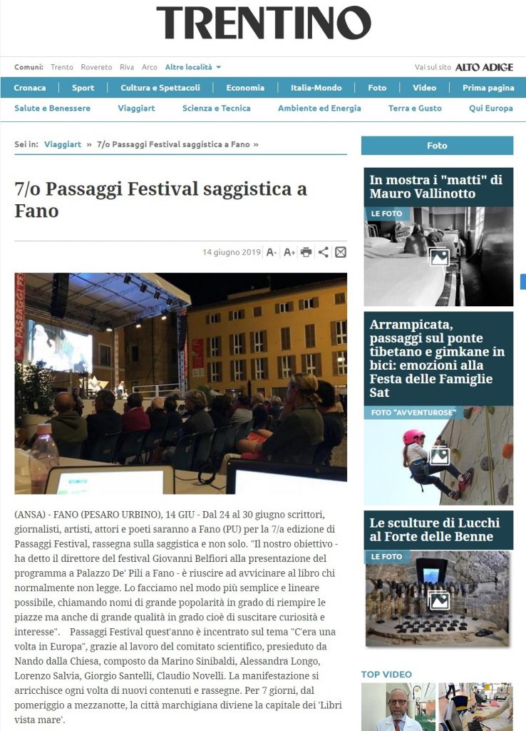 7/o Passaggi Festival saggistica a Fano