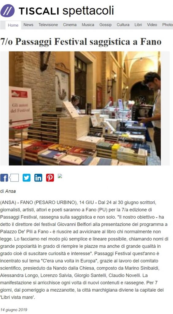 7/o Passaggi Festival saggistica a Fano