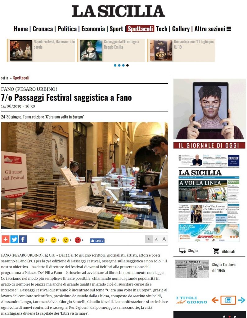 7/o Passaggi Festival saggistica a Fano