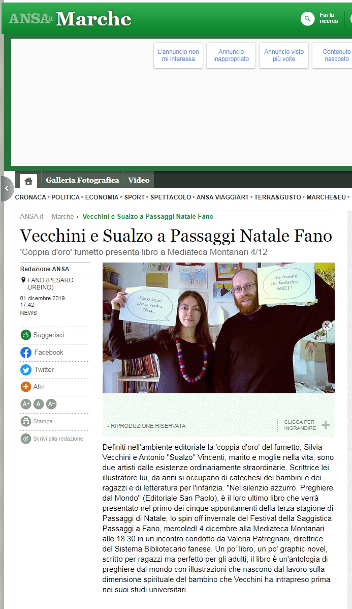 Ansa / Vecchini e Sualzo a Passaggi Natale Fano