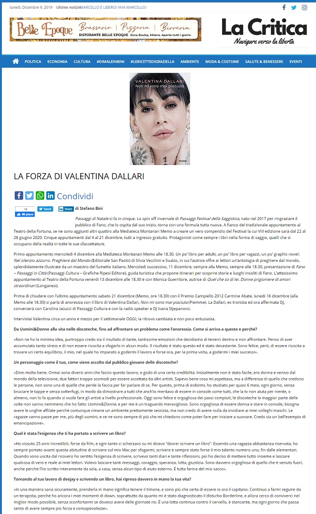 La Critica / La forza di Valentina Dallari