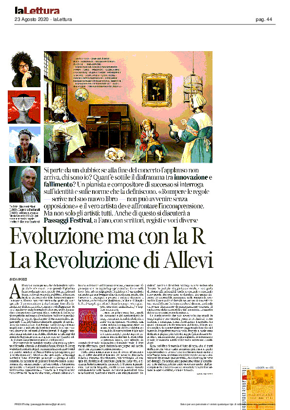 Corriere della Sera / La Lettura – Evoluzione ma con la R. La Revoluzione di Allevi