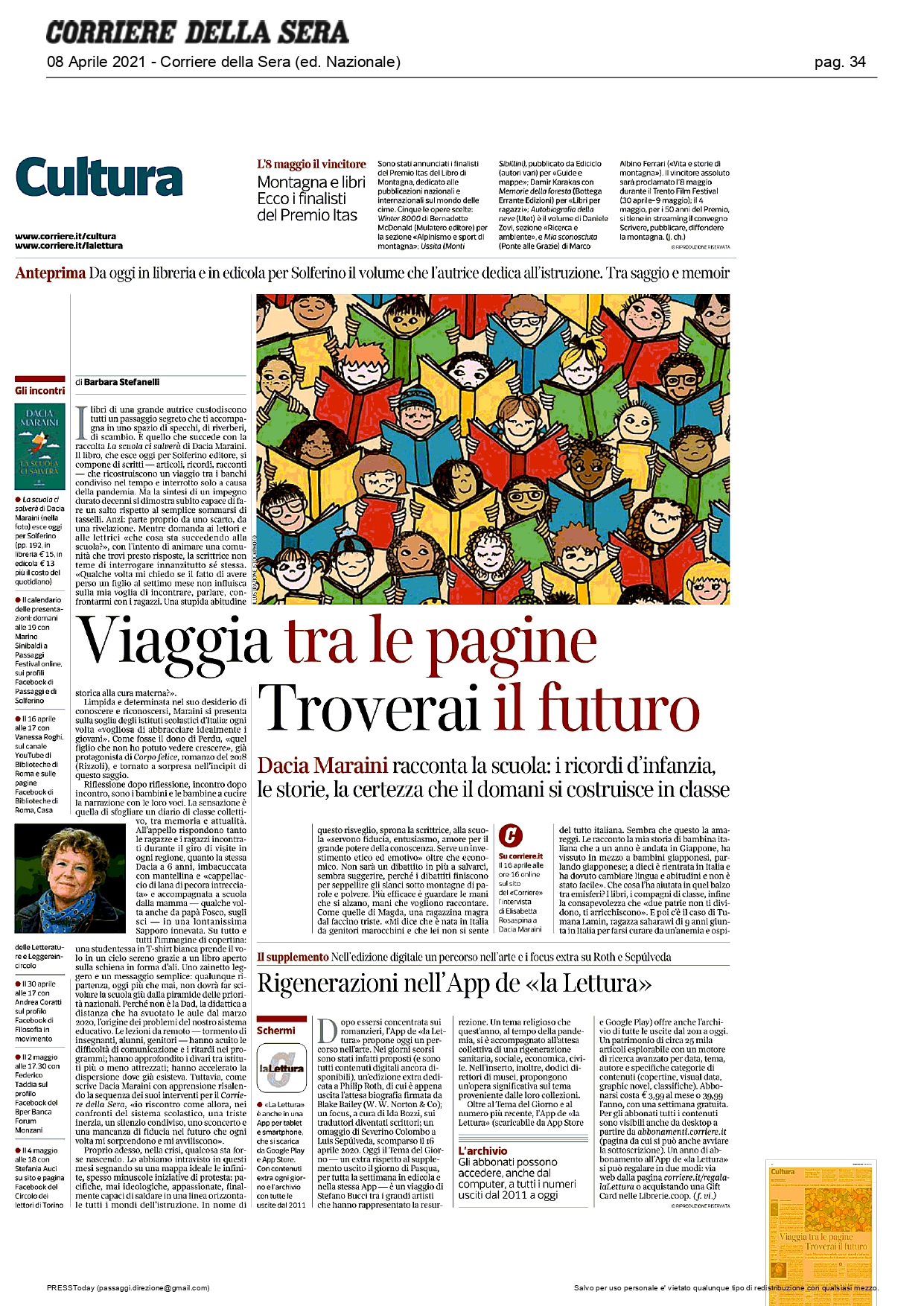 Corriere della Sera – Viaggia tra le pagine, troverai il futuro