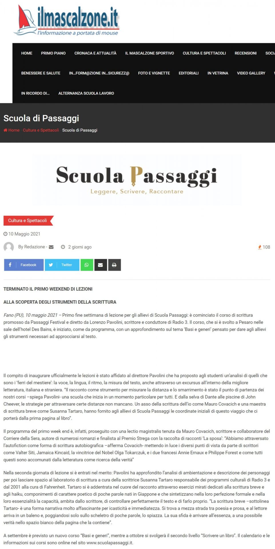 Il Mascalzone.it – Scuola di Passaggi