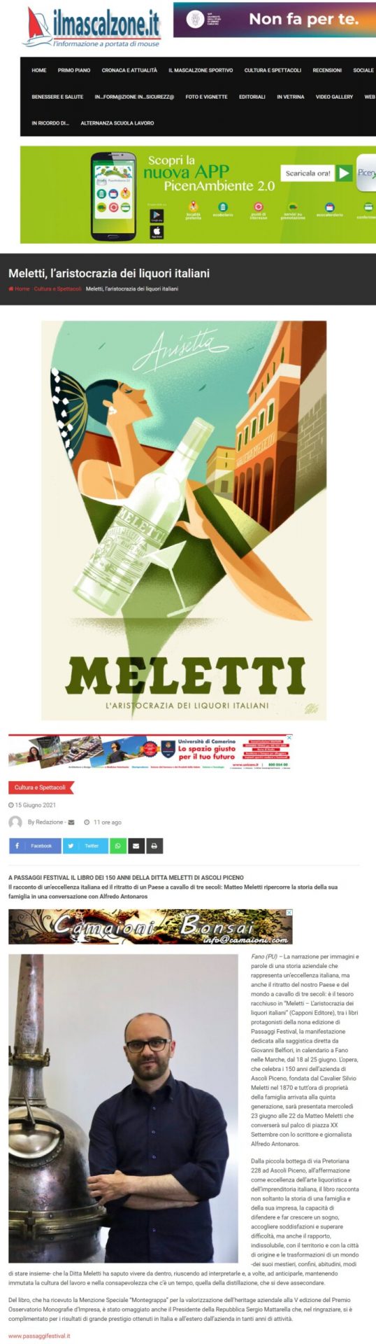 Il Mascalzone.it – Meletti, l’aristocrazia dei liquori italiani