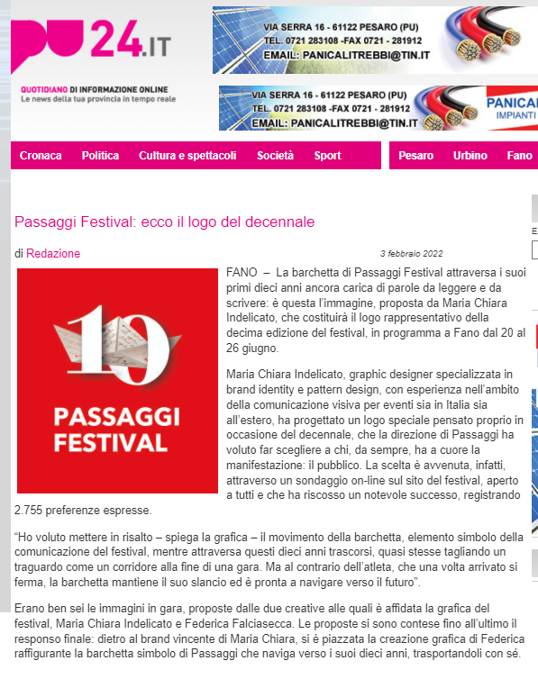Pu24 – Passaggi Festival: ecco il logo del decennale