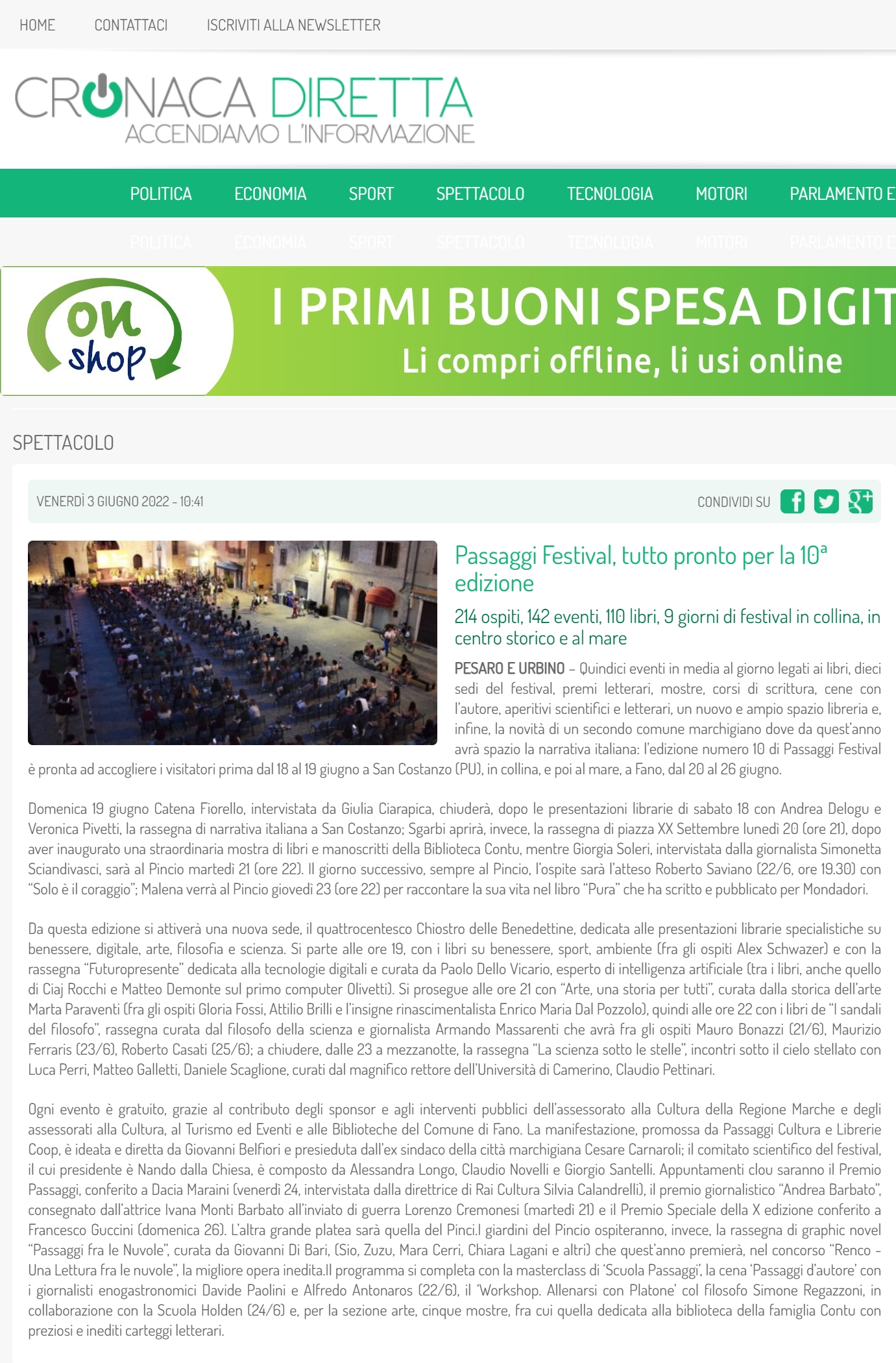 Cronaca Diretta – Passaggi Festival, tutto pronto per la 10ª edizione