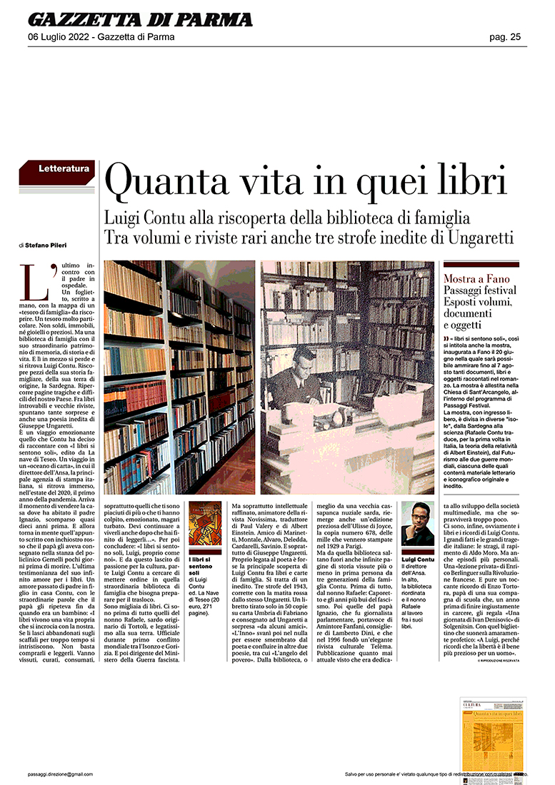 Gazzetta di Parma – Quanta vita in quei libri